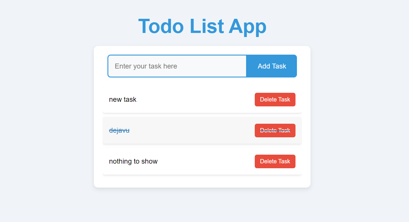 todo list app